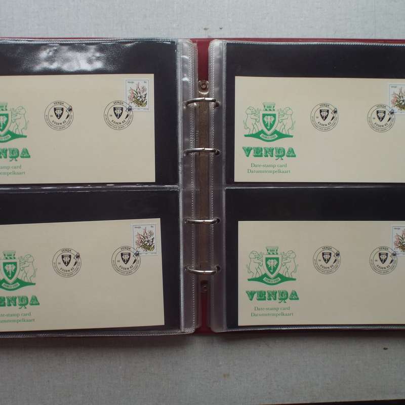 FDC Album x 2 - 50 Double-sided Album Pages - Includes Venda FDC's, Cards