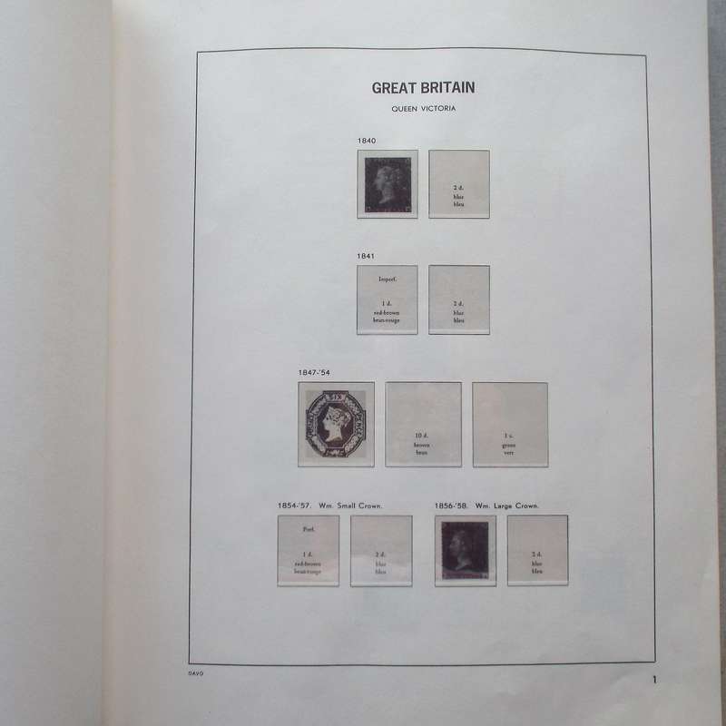 Davo Stamp Album - Great Britain for the period QV 1840 to QEII 1978