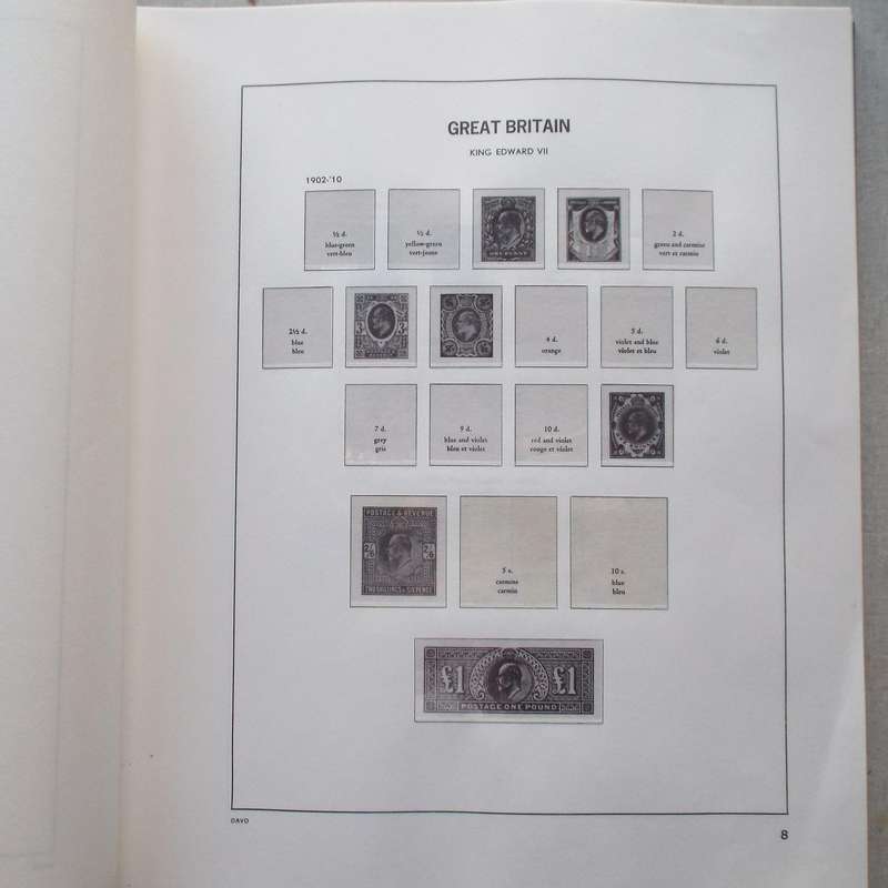 Davo Stamp Album - Great Britain for the period QV 1840 to QEII 1978