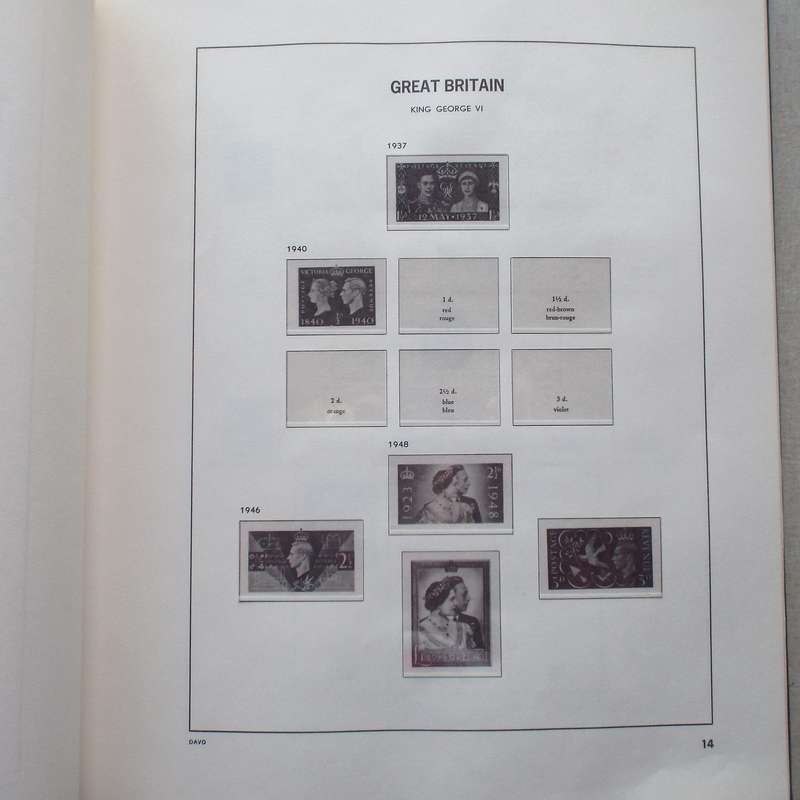 Davo Stamp Album - Great Britain for the period QV 1840 to QEII 1978