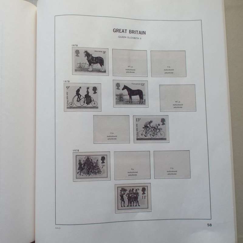 Davo Stamp Album - Great Britain for the period QV 1840 to QEII 1978