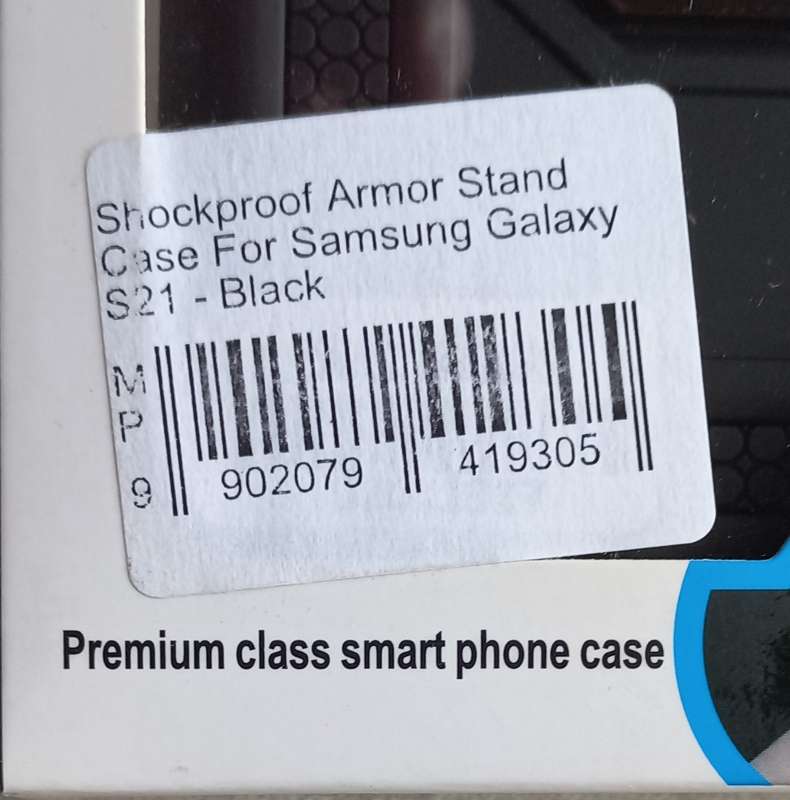 Shockproof Armor Stand Case For Samsung Galaxy S21 - Black