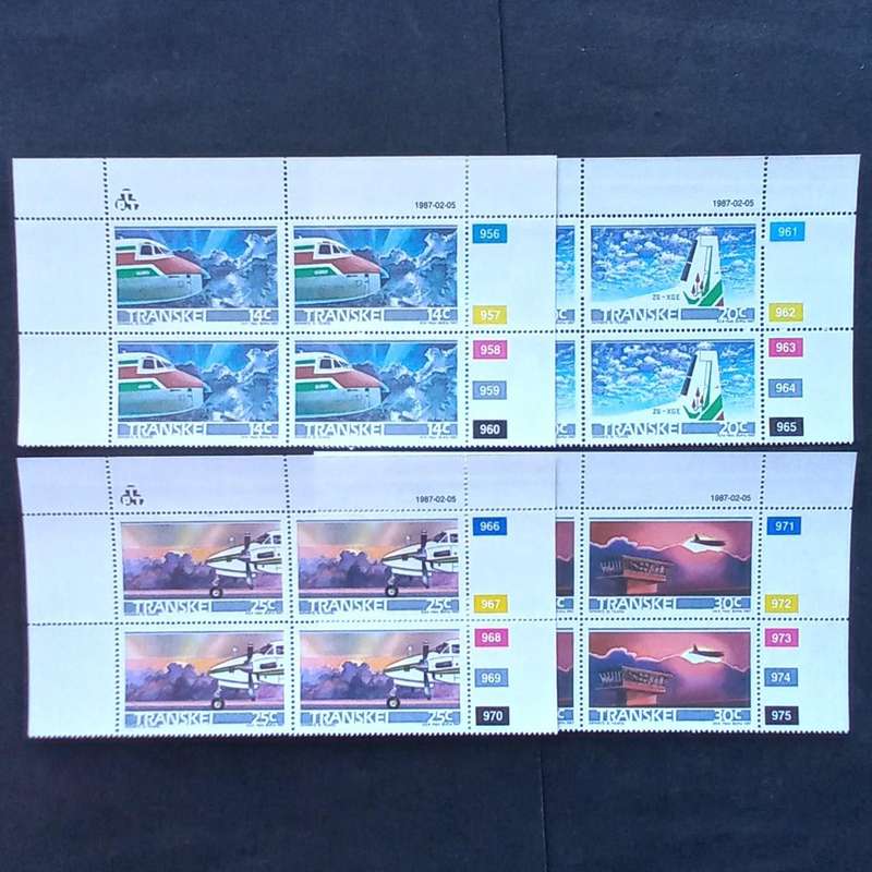 Transkei - 1987 10th Anniversary of Transkei Airways - Full Set of Controls - Unused