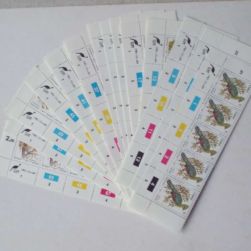 Ciskei - 1981 1st Definitive Issue "Birds" - Full Set of Control Strips of 5 (Original Print) - MNH
