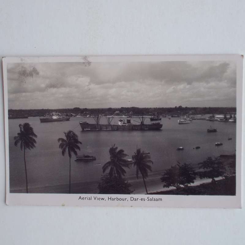 Vintage Postcard - Aerial View, Harbour, Dar-es-Salaam - Used Postcard