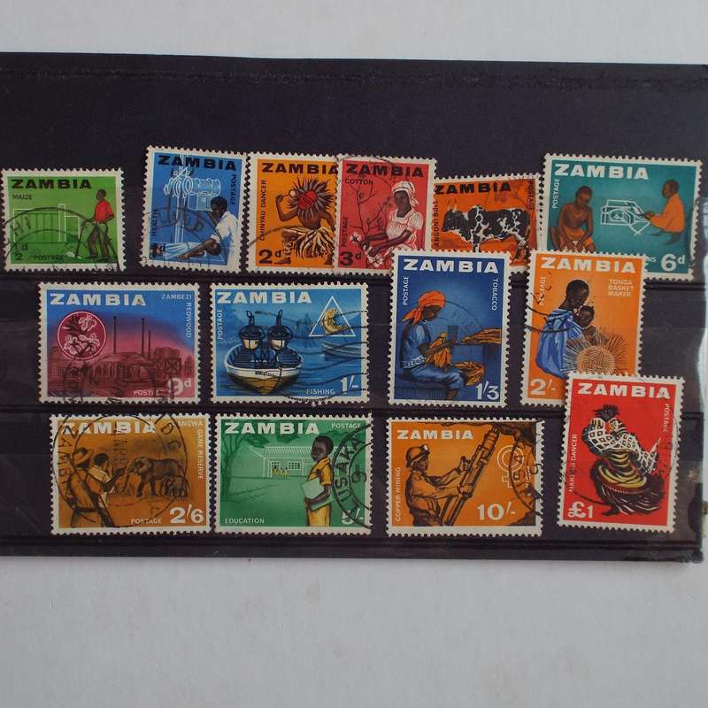Zambia - 1964 Defin Issue - Full Set of Singles - Used