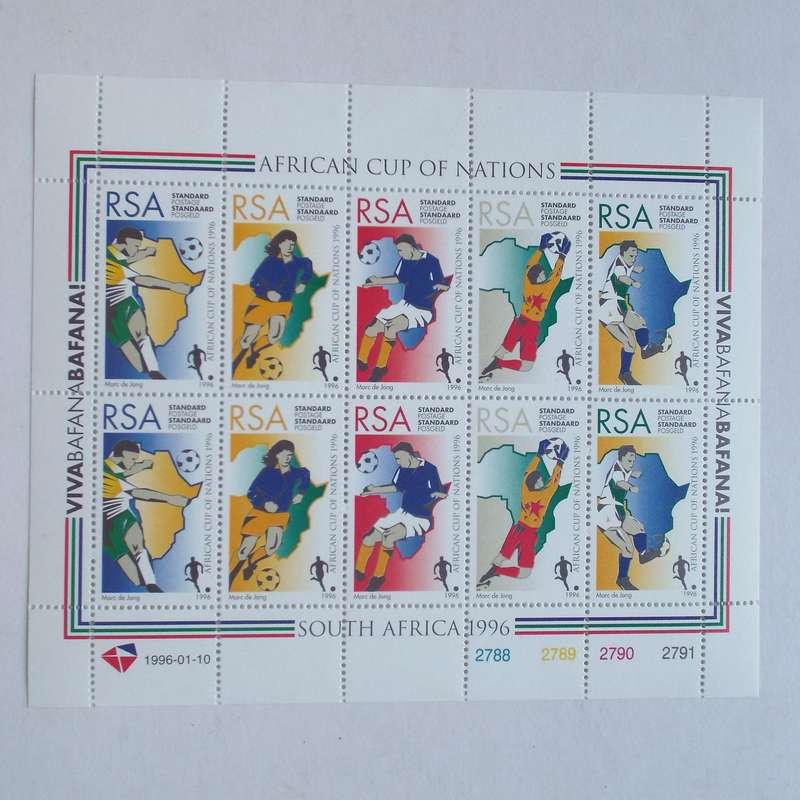 RSA - 1996 Football African Cup of Nations - Full Sheetlet - Unused