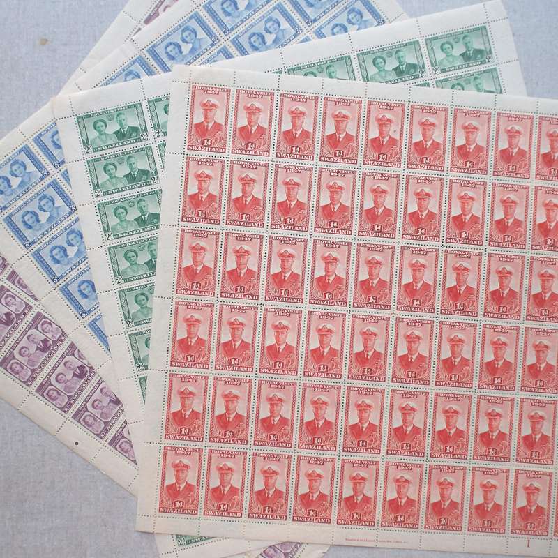 Swaziland - 1947 Royal Visit - Full Set of Full Sheets of 60 - Unused