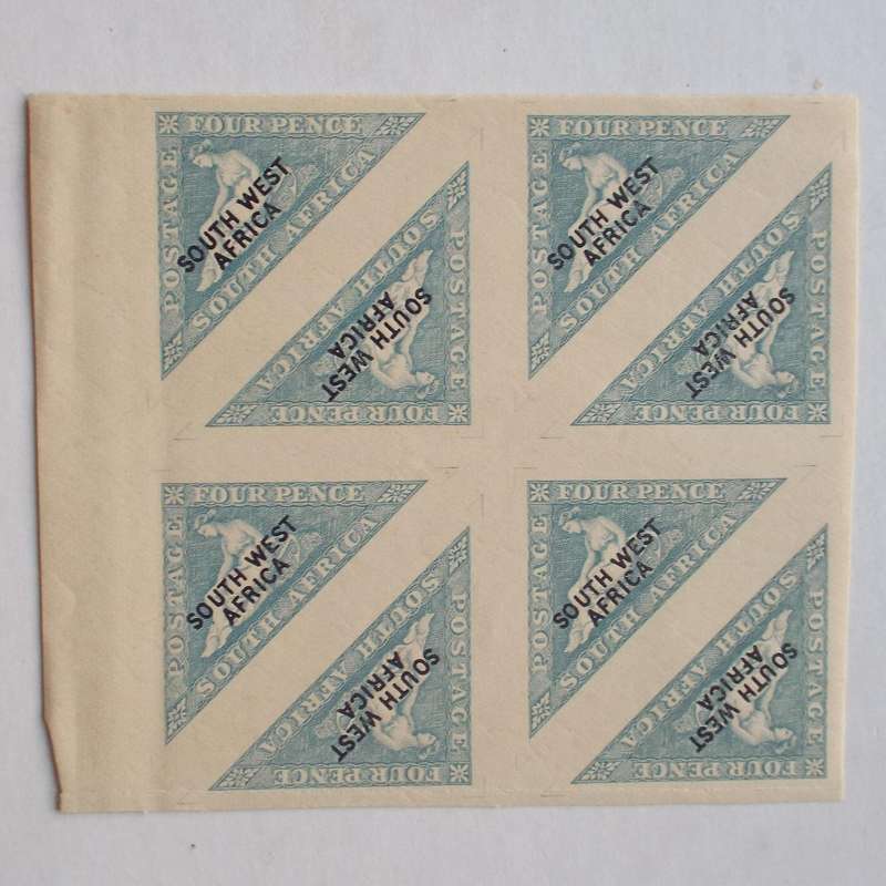 SWA - 1926 Triangulars "English" - Sheetlet of 8 with Wide Margins - Unused