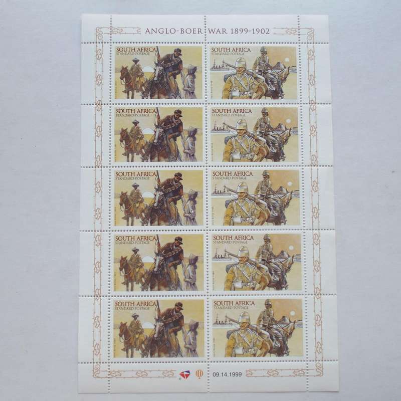 RSA - 1999 Commemoration of Anglo-Boer War - Full Sheetlet of 10 - MNH