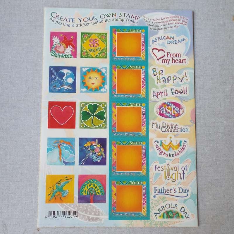 RSA - 2001 Create Your Own Stamps - Complete Sheet