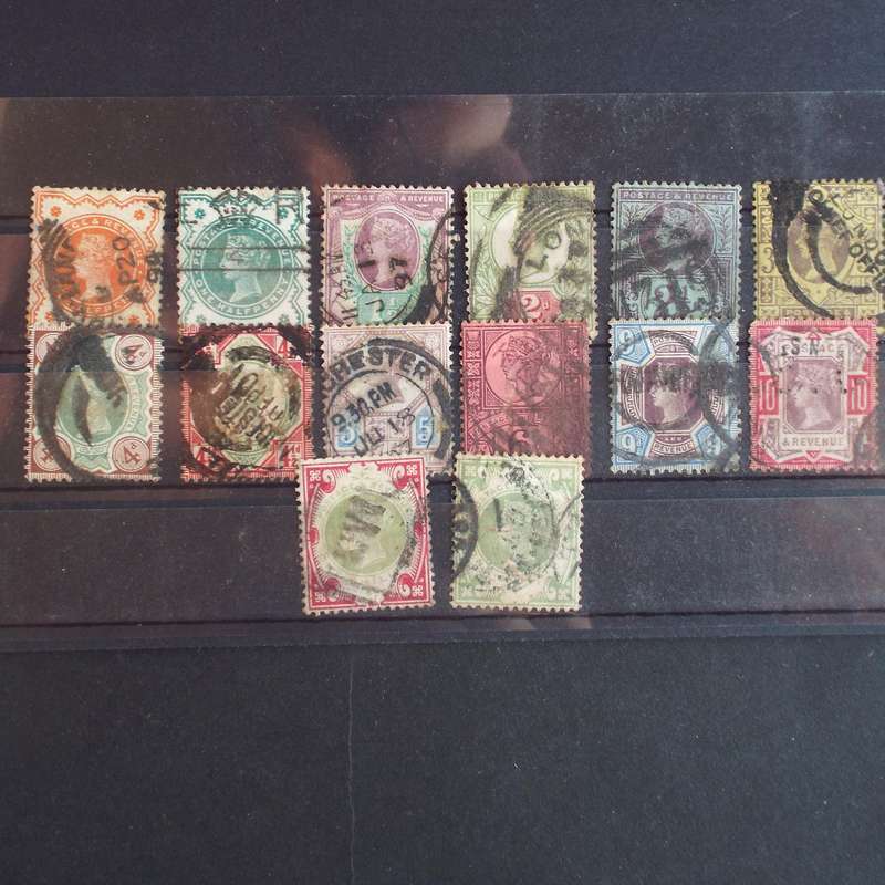 GREAT BRITAIN QV - 1887-1900 Jubilee Issue - Selection of 14 Singles - Used
