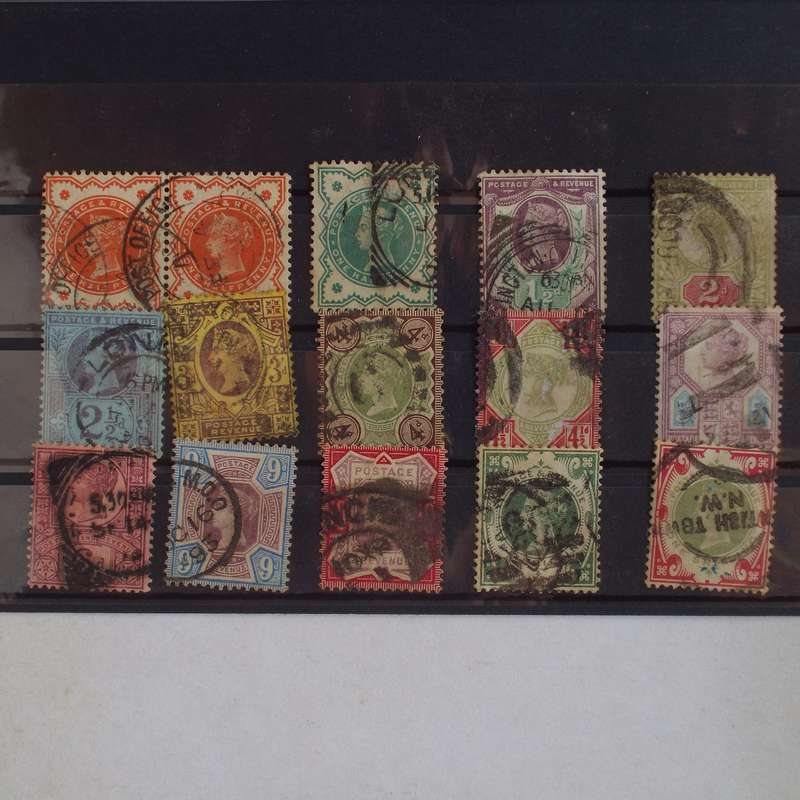 GREAT BRITAIN QV - 1887-1900 Jubilee Issue - Selection of 14 Singles - Used