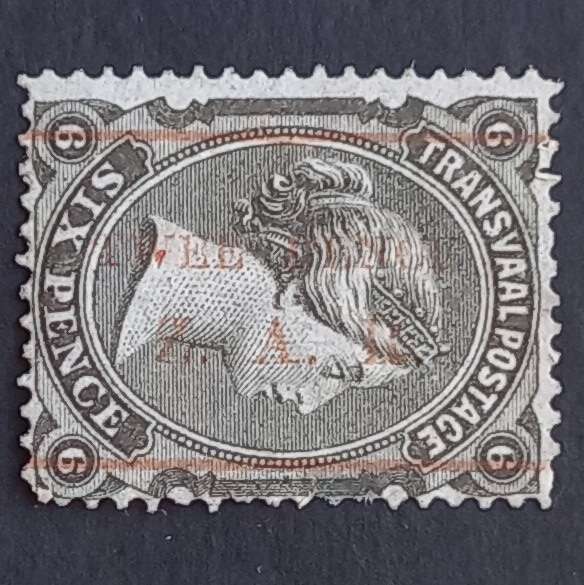 Transvaal - 1885 Surcharged - 2d on 6d Black - Single - Unused