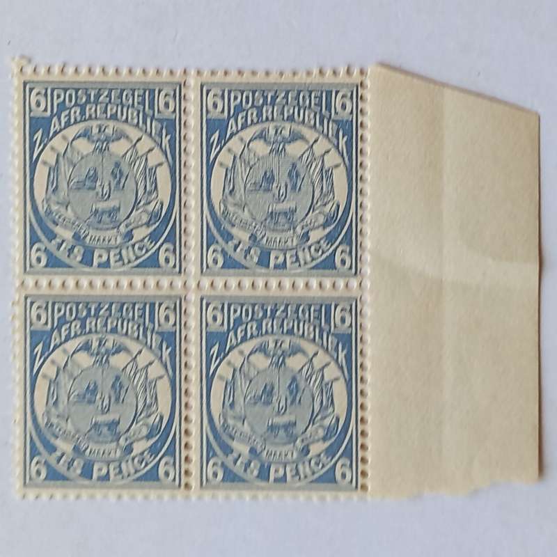 Transvaal - 1885-93 Defin Issue - 6d Pale Dull-blue - Block of 4 - Unused