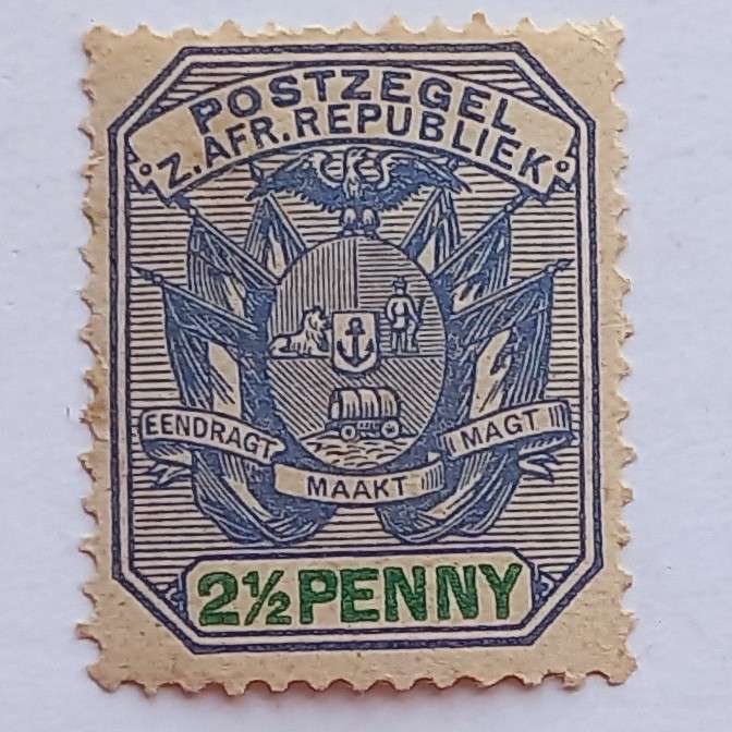 Transvaal - 1896-97 Defin Issue - 2,5d Blue & Green - Single - Unused