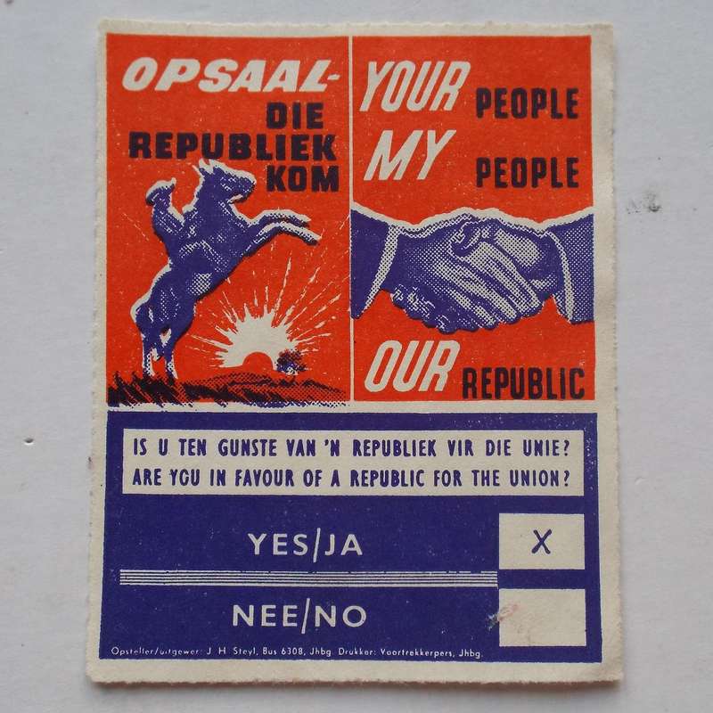Union - Circa 1960 - Handbill related to the 1960 Referendum