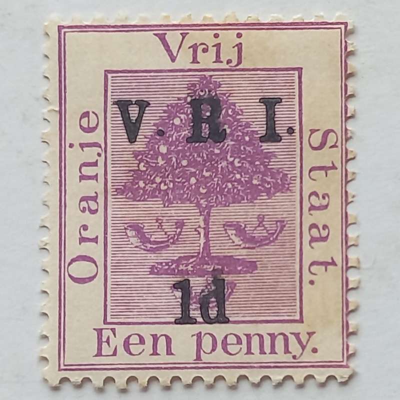 OFS - 1900 Optd and Surch (2nd print) - 1d on 1d Purple - Single - Unused