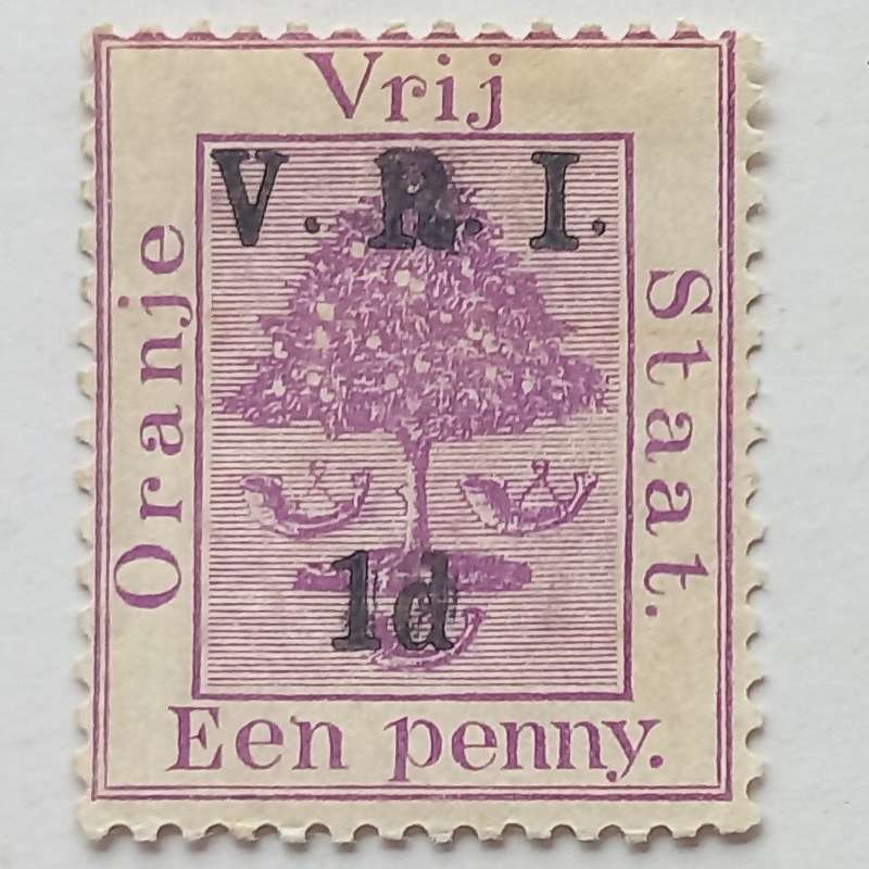 OFS - 1900 Optd and Surch (2nd print) - 1d on 1d Purple - Single - Unused