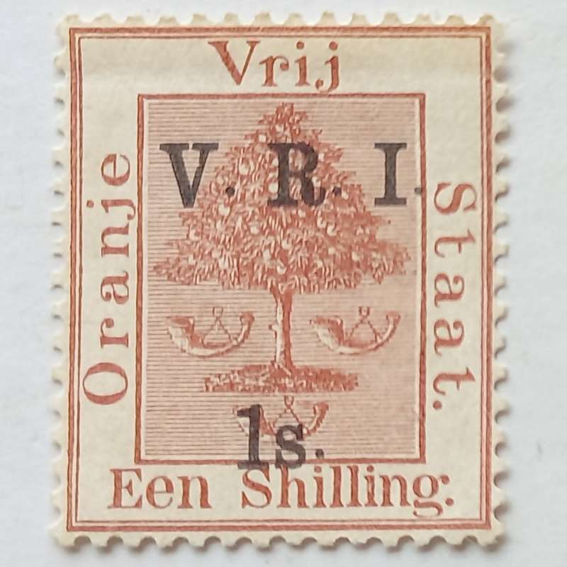 OFS - 1900 Optd and Surch (2nd print) - 1s on 1/- Brown - Single - Unused