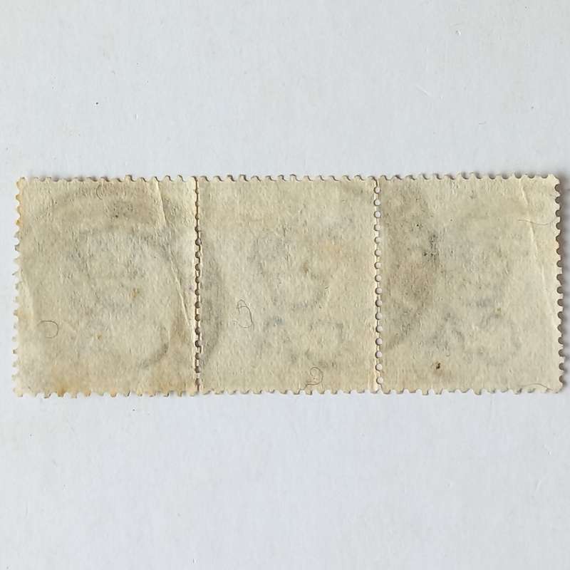 OFS - 1903 Defin Issue "KEVII" (Wmk Crown over CA) - 2,5d Blue - Strip of 3 - Used