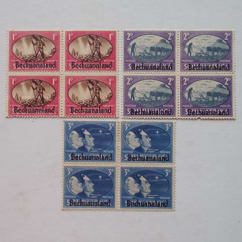 Bechuanaland - 1945 Victory - Full Set in Blocks of 4 - Unused