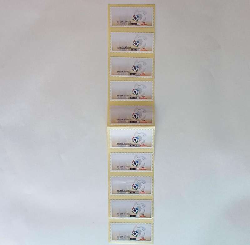 RSA - 2004 Virtual Stamp (2010 FIFA World Cup Bid) - Strip of 10 Singles -Unused