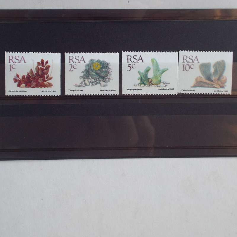 RSA - 1988 5th Defin Issue "Succulents" - Coil Stamps - Set of Singles - MNH