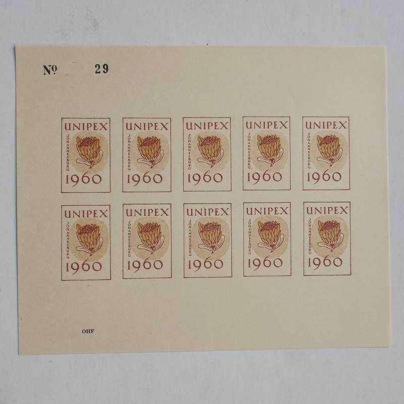 UNION - "UNIPEX 1960" - Seven Souvenir Miniature Sheets plus Souvenir Covers