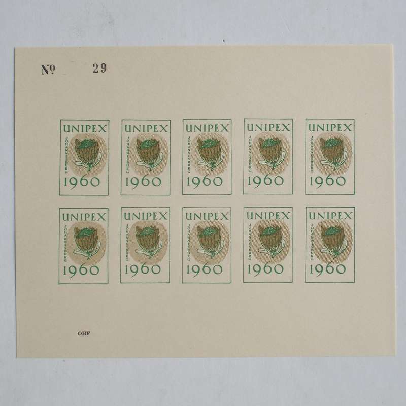 UNION - "UNIPEX 1960" - Seven Souvenir Miniature Sheets plus Souvenir Covers