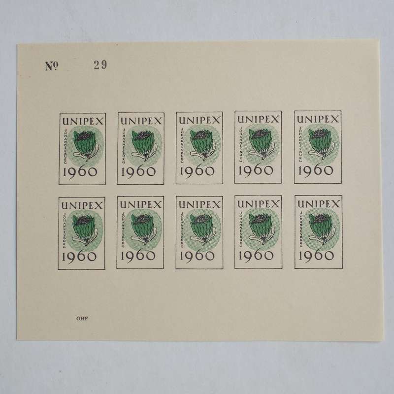 UNION - "UNIPEX 1960" - Seven Souvenir Miniature Sheets plus Souvenir Covers