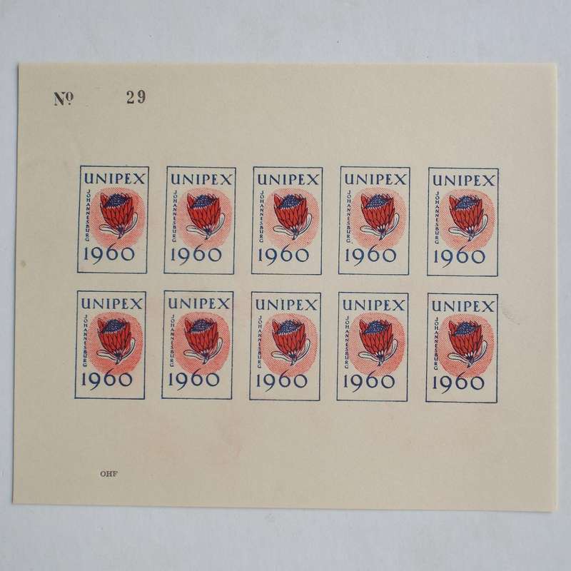 UNION - "UNIPEX 1960" - Seven Souvenir Miniature Sheets plus Souvenir Covers