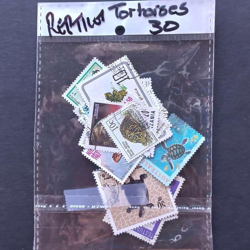 Thematics - Tortoises & Turtles - 30 stamps in packet - no obvious duplication