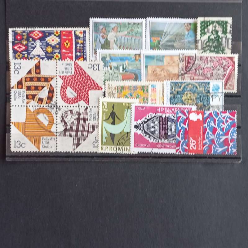 Thematics - Textiles - 16 stamps - no duplication