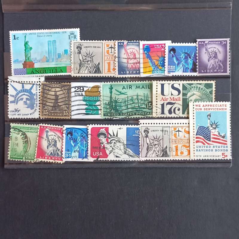 Thematics - Statue of Liberty - 17 stamps - no duplication