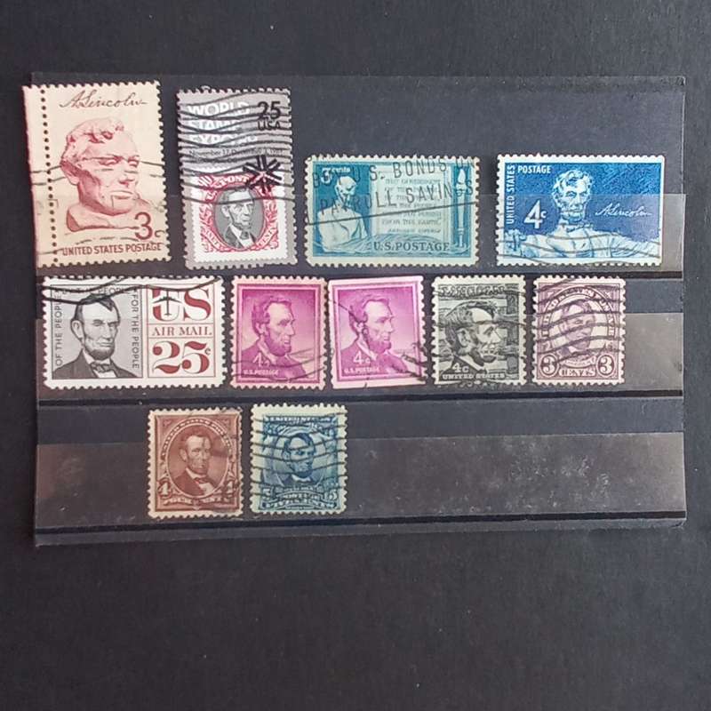 Thematics - Abraham Lincoln - 11 stamps - no duplication