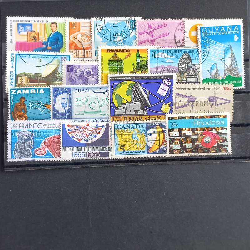 Thematics - Telecommunications - 18 stamps - no duplication