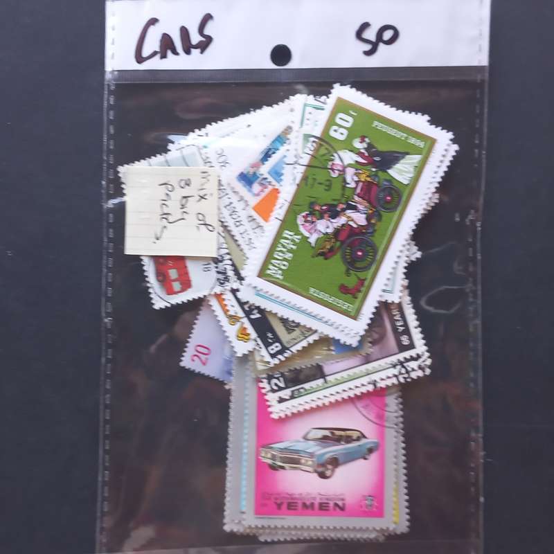 Thematics - Motor Vehicles - 50 stamps in packet - no obvious duplication