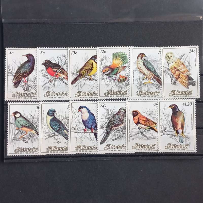 Thematics - Aitutaki Birds - Part Set of 12 stamps - Unused