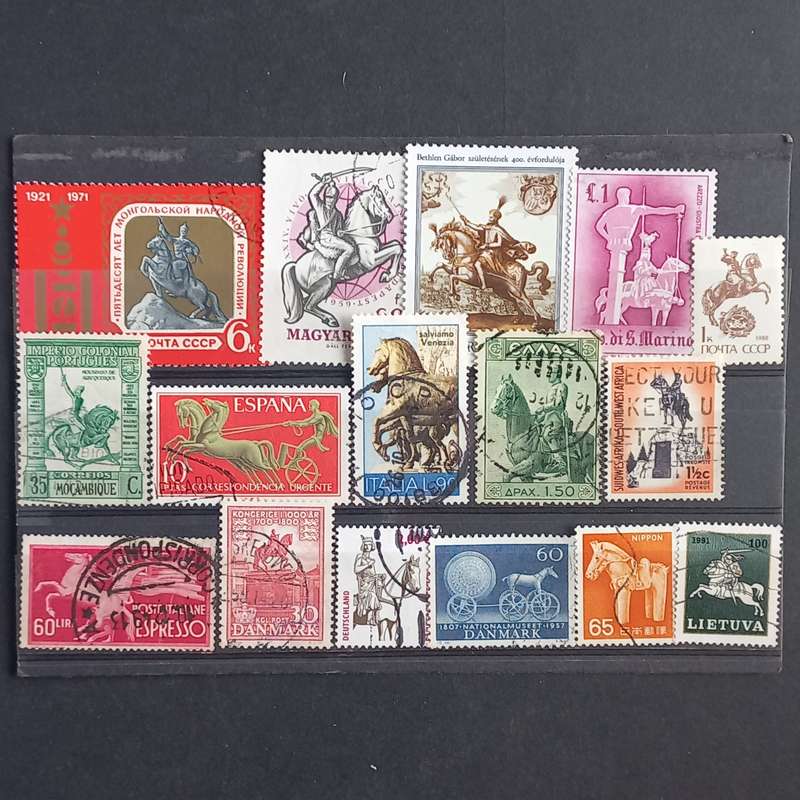 Thematics - Horse Statues - 16 stamps - No duplication
