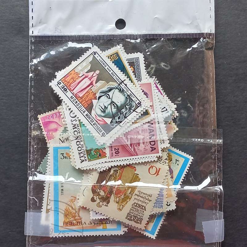 Thematics - Musical Instruments & Composers - 60 stamps in packet - no obvious duplication
