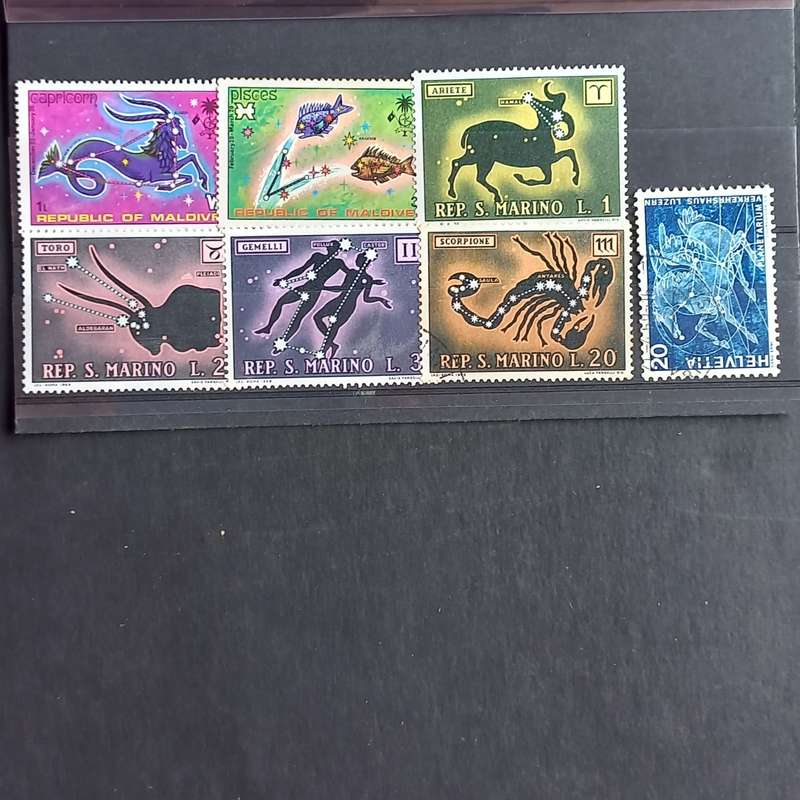 Thematics - Constellations - 7 stamps - No duplication