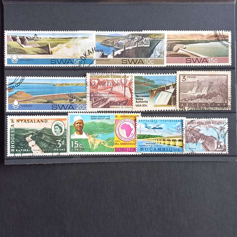 Thematics - Dams - 11 stamps - No duplication