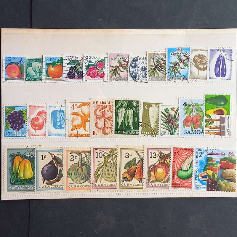 Thematics - Fruit & Vegetables - 45 stamps - No duplication