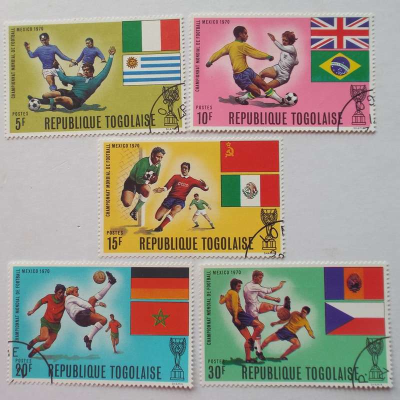 Thematics - Togo - Football World Cup - 5 Singles