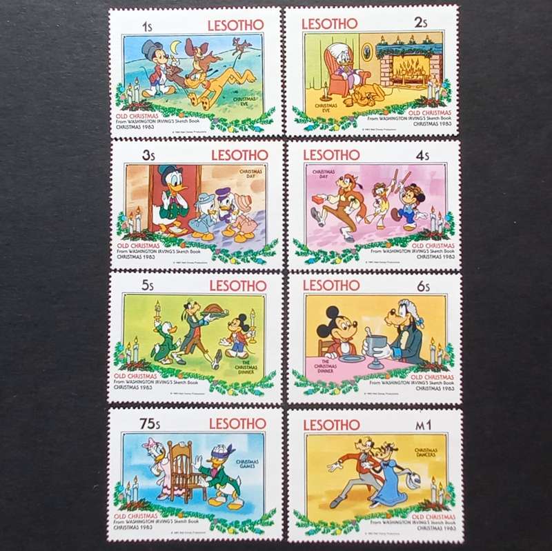 Lesotho - 1983 Christmas. Disney Characters - Full Set of Singles - Unused