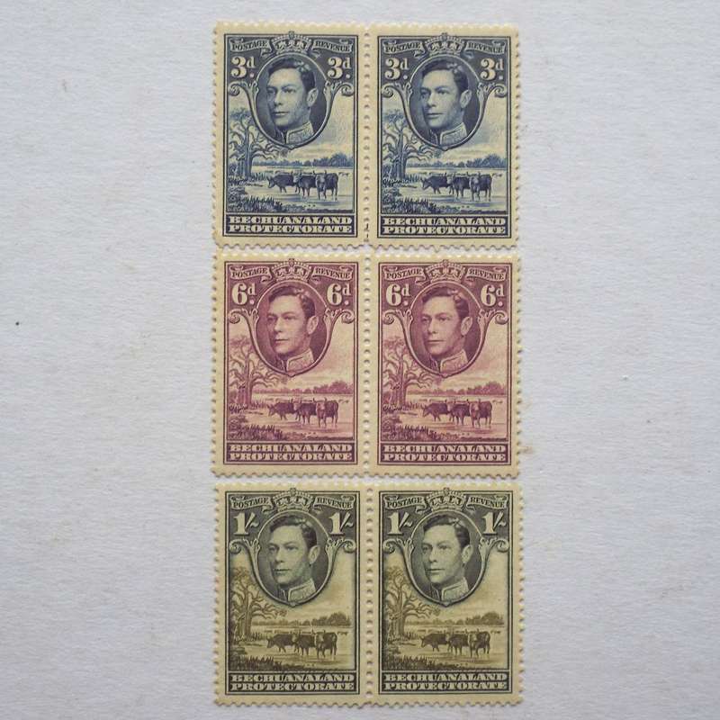 Bechuanaland Protectorate - 1938-52 Defin Issue "KGVI" - Selection of Pairs - Unused