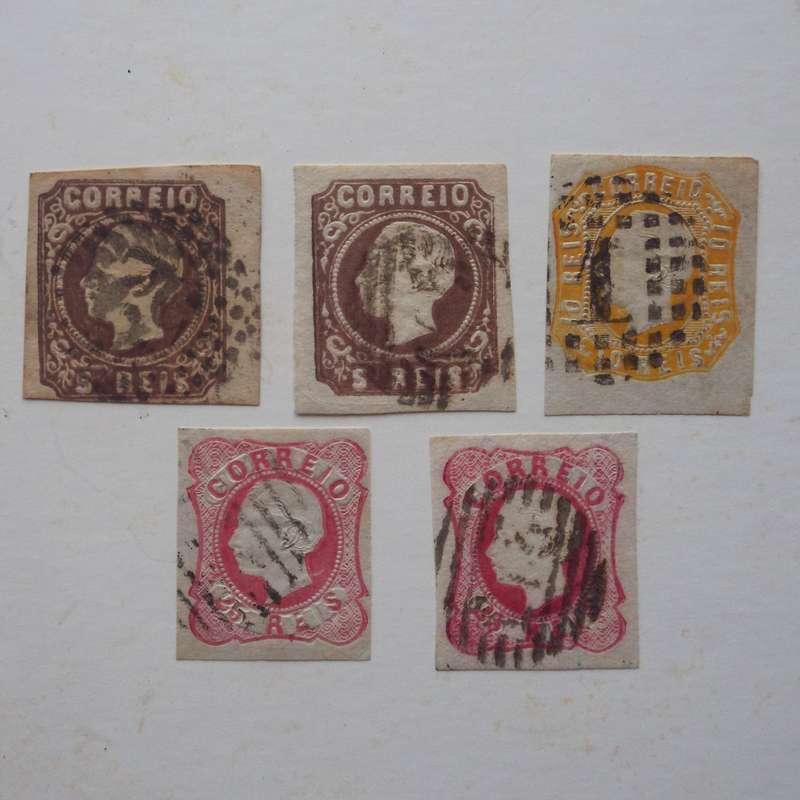 Portugal - 1862 Defin Issue "King Luis" (Imperf) - Part Set of Singles - Used