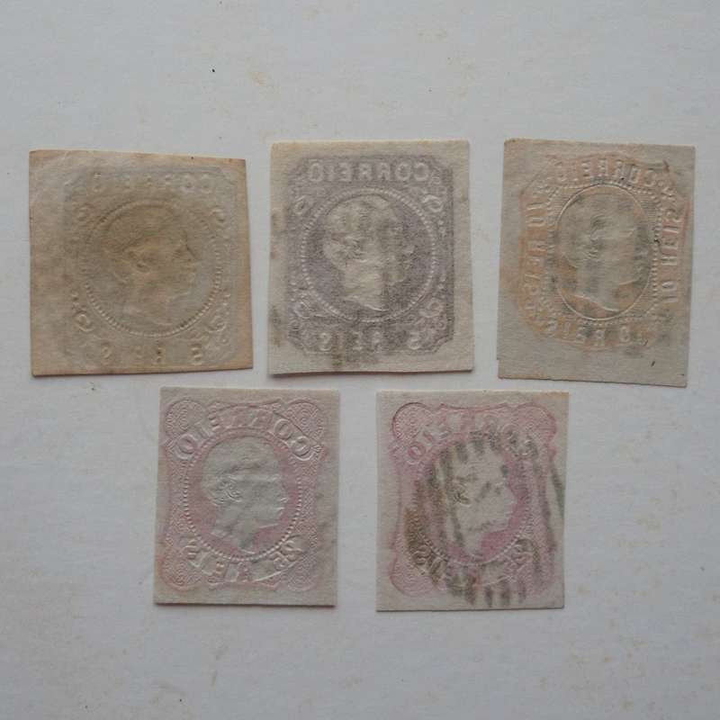 Portugal - 1862 Defin Issue "King Luis" (Imperf) - Part Set of Singles - Used