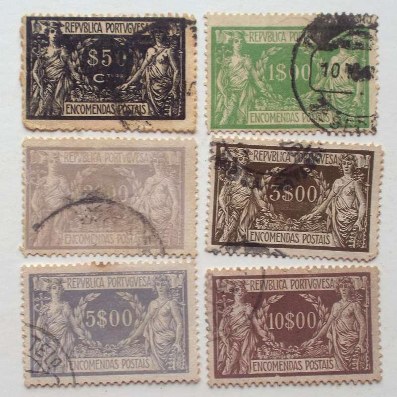 Portugal - 1920 Parcel Post Stamps - Selection of Six Singles - Used